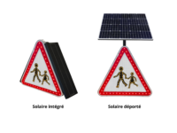 Panneau renforcé leds A13a Danger école