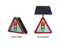 Panneau renforcé à leds A17 feu tricolore