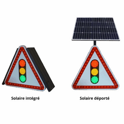 Panneau renforcé à leds A17 feu tricolore