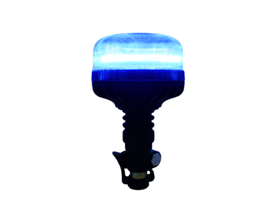 Gyrophare bleu sur hampe flexible