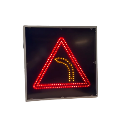 Panneau lumineux dynamique A1b Virage à gauche