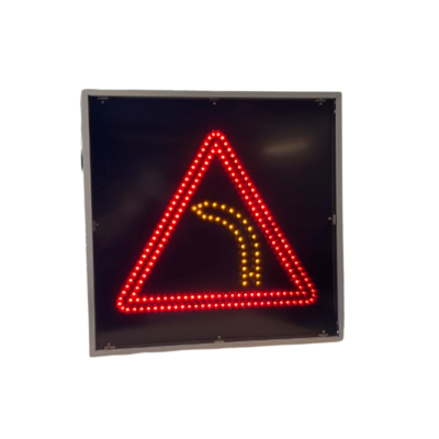 Panneau lumineux dynamique A1b Virage à gauche