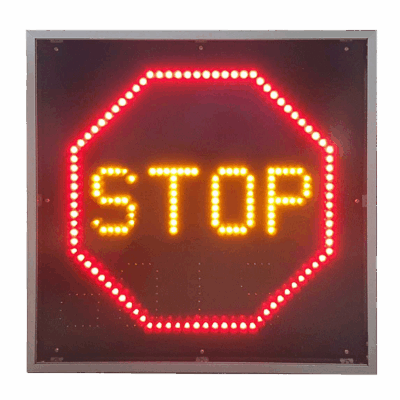 Panneau dynamique symbole Stop AB4