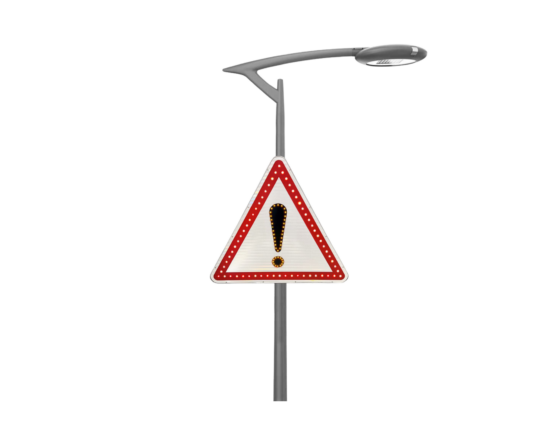 Panneau lumineux triangle Danger A14
