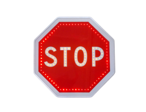 Panneau renforcé leds STOP AB4