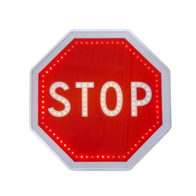 Panneau renforcé leds STOP AB4
