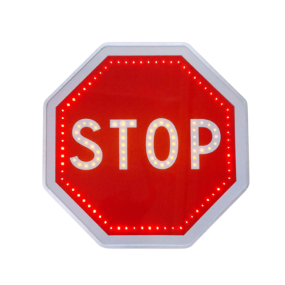 Panneau renforcé leds STOP AB4