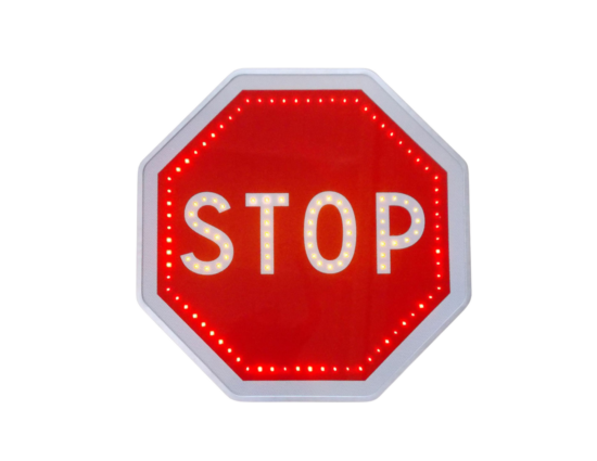 Panneau renforcé leds STOP AB4