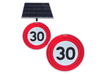 Panneau lumineux Vitesse 30kmh B14 Panneau photovoltaïque