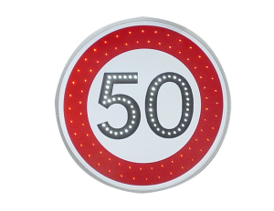 Panneau lumineux Vitesse 50kmh B14