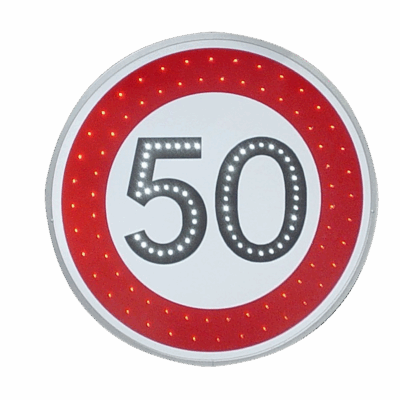 Panneau lumineux Vitesse 50kmh B14