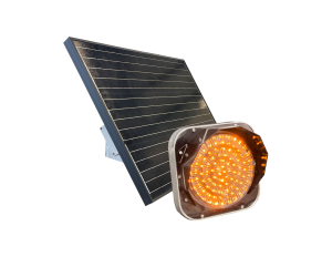 feu de signalisation R1 Orange avec alimentation solaire