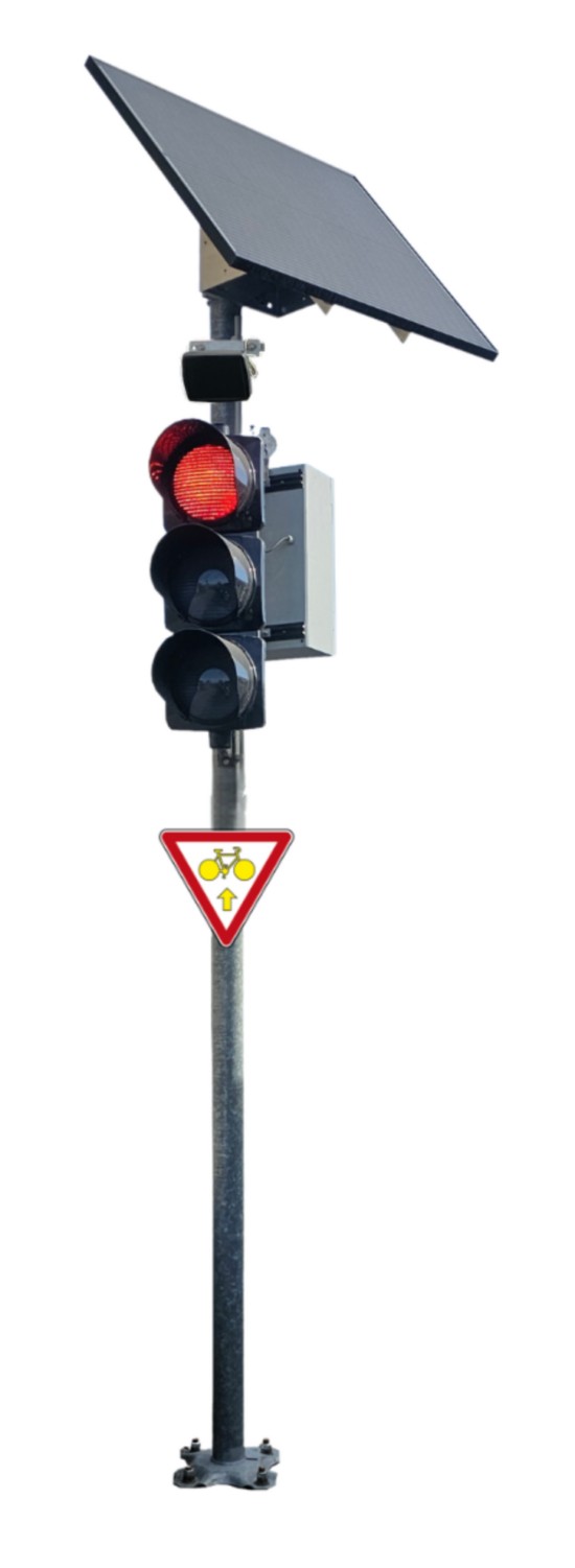 feu intelligent tricolore alimentation solaire