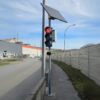 feu pédagogique tricolore avec alimentation solaire
